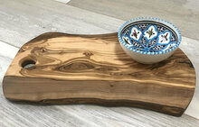 Turquoise blue fine tapasplank met schaaltje | TP.TB.2D | Dishes & Deco