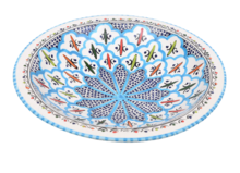 Turquoise blue fine salade serveer schaal Ø 30 cm | SOR.BC.30 | Dishes & Deco