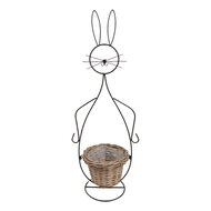 Clayre & Eef | Bloempot Binnen Zwart 15x23x67 cm | 5Y0823