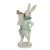 Clayre & Eef | Decoratie Beeld Konijn Meerkleurig 12x12x29 cm | 6PR3156