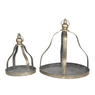 Clayre & Eef | Serveerschalen Set van 2 Goudkleurig ø 29x31 / ø 18x24 cm | 6Y4183
