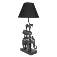 Clayre & Eef | Tafellamp Olifant Zwart 32x27x65 cm E27/max 1x60W | 5LMC0003