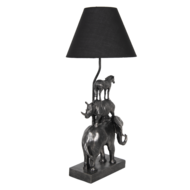 Clayre & Eef | Tafellamp Olifant Zwart 32x27x65 cm E27/max 1x60W | 5LMC0003