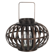 Clayre & Eef | Windlicht Bruin ø 34x23 cm | 6RO0497