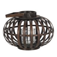 Clayre & Eef | Windlicht Bruin ø 34x23 cm | 6RO0497