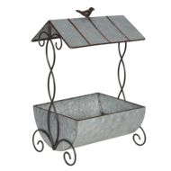 Clayre & Eef | Plantenstandaard Binnen Grijs 43x23x59 cm | 6Y4188