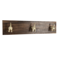 Clayre & Eef | Wandkapstok Bruin 44x8x10 cm | 6H1960