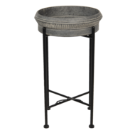 Clayre & Eef | Plantenstandaard Binnen Set van 2 Zwart ø 40x68 / ø 35x61 cm | 5Y0779
