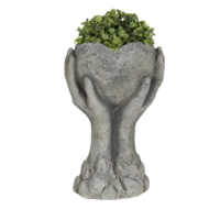 Clayre & Eef | Bloempot Binnen Grijs 19x13x34 cm | 6TE0318L