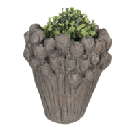 Clayre & Eef | Bloempot Binnen Grijs ø 23x25 cm | 6TE0357