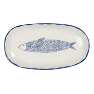 Clayre &amp; Eef   | Decoratief Dienblad Beige Blauw 30x16x3 cm | 6CE1245