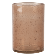 Clayre & Eef | Glazen Theelichthouder Roze ø 10x15 cm | 6GL3026P