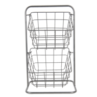 Clayre & Eef | Opbergrek Grijs 22x22x41 cm | 6Y4555