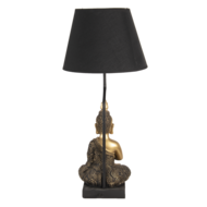 Clayre & Eef | Tafellamp Goudkleurig, Zwart ø 28x60 cm E27/max 1x60W | 6LMC0037