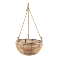 Clayre & Eef | Plantenhanger Binnen Set van 3 Bruin ø 28x15 / 24x14 / 20x11 cm | 6RO0511