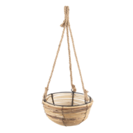 Clayre & Eef | Plantenhanger Binnen Set van 3 Bruin ø 28x15 / 24x14 / 20x11 cm | 6RO0511