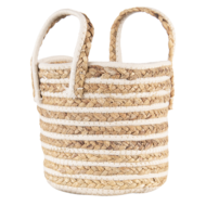 Clayre & Eef | Opbergmanden Set van 3 Beige, Bruin ø21x20 cm | 6RO0514