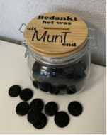 Spaar/Snoeppot Bedankt het was uitMUNTend | Juf & Meester Cadeau 1