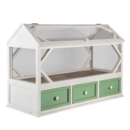 Clayre & Eef | Decoratie Kweekkasje Wit 76x33x51 cm | 5H0471