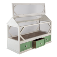Clayre & Eef | Decoratie Kweekkasje Wit 76x33x51 cm | 5H0471