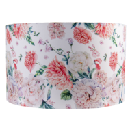 Clayre & Eef | Lampenkap Hanglamp Wit, Roze ø 45x28 cm / E27 | 6LAK0501