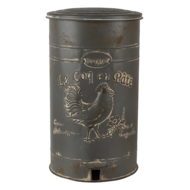 Clayre & Eef | Pedaalemmer Grijs ø 27x45 cm | 6Y4244