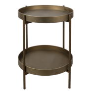 Clayre & Eef | Bijzettafel Koperkleurig ø 52x60 cm | 5Y0882