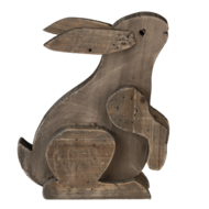 Clayre & Eef | Decoratie Beeld Konijn Bruin 20x12x26 cm | 6H2022