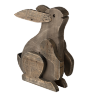 Clayre & Eef | Decoratie Beeld Konijn Bruin 20x12x26 cm | 6H2022