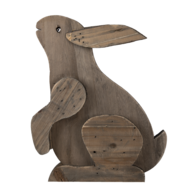 Clayre & Eef | Decoratie Beeld Konijn Bruin 20x12x26 cm | 6H2022