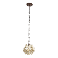 Clayre & Eef | Hanglamp Tiffany Beige 21x21x17/90 cm E14/max 1x40W | 5LL-6092