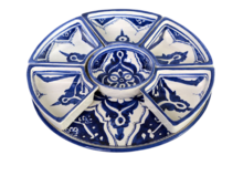 8 delig Tapas schaal Blue Fond &Oslash; 30 cm | TS.BLF.35 | Dishes &amp; Deco