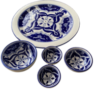 Tapas Party set 5 delig Blue Fond | TP.PY.BLF | Dishes & Deco 1