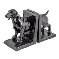 Clayre & Eef | Boekensteunen Set van 2 Hond Zwart 25x9x15 cm | 6PR4623