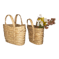 Clayre & Eef | Opbergmanden Set van 2 Bruin 36x11x34 cm / 33x8x31 cm | 6RO0534