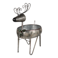 Clayre & Eef | Bloempot Binnen Rendier Grijs, Bruin 35x28x54 cm | 6Y4450