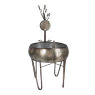Clayre & Eef | Bloempot Binnen Rendier Grijs, Bruin 35x28x54 cm | 6Y4450