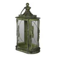 Clayre &amp; Eef   | Lantaarn Groen 29x19x52 cm | 6Y4590