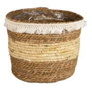 Clayre & Eef | Opbergmanden Set van 3 Bruin ø 32x25 / ø 28x21 / ø 24x18 cm | 6RO0536