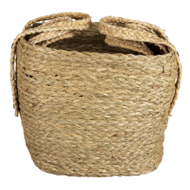 Clayre & Eef | Opbergmanden Set van 3 Bruin 25x25x34 / 24x20x28 / 21x18x25 cm | 6RO0539