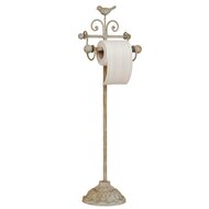 Clayre & Eef | WC Rolhouder Staand Beige 22x10x69 cm | 40441