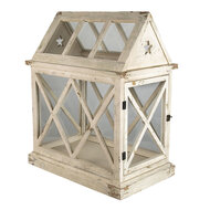 Clayre &amp; Eef   | Decoratie Kweekkasje Wit 54x35x66 cm | 5H0466