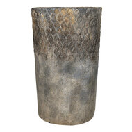 Clayre & Eef | Bloempot Binnen Grijs ø 24x39 cm | 6TE0366