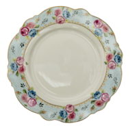 Clayre & Eef | Servies Dinerbord Blauw, Wit ø 28x2 cm | 6CE1281