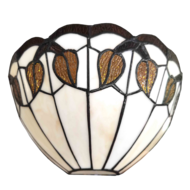 Clayre & Eef | Wandlamp Tiffany Wit 31x15x21 cm E27/max 1x60W | 5LL-6144