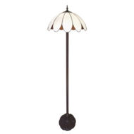Clayre & Eef | Tiffany Vloerlamp Wit ø 46x166 cm E27/max 2x60W | 5LL-6148