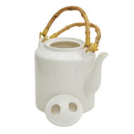 Clayre & Eef | Theepot Wit ø 13x23 cm / 1500 ml | 6CETE0096