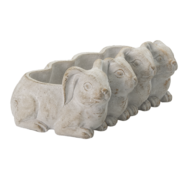 Clayre & Eef | Bloempot Binnen Konijn Grijs 33x19x11 cm | 6TE0373