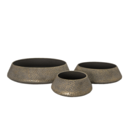 Clayre & Eef | Decoratief Dienblad Set van 3 Grijs ø 42x10 / ø 34x9/ ø 24x9 cm | 6Y4550