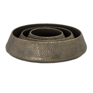 Clayre & Eef | Decoratief Dienblad Set van 3 Grijs ø 42x10 / ø 34x9/ ø 24x9 cm | 6Y4550